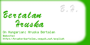 bertalan hruska business card